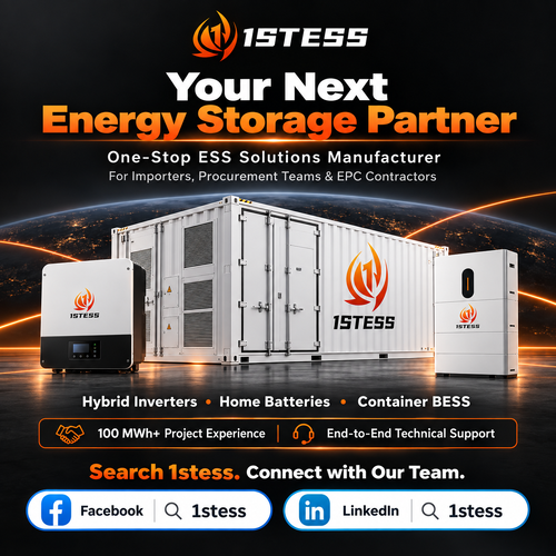 Latest company news about Find 1stess on Facebook & LinkedIn | Energy Storage Solutions
