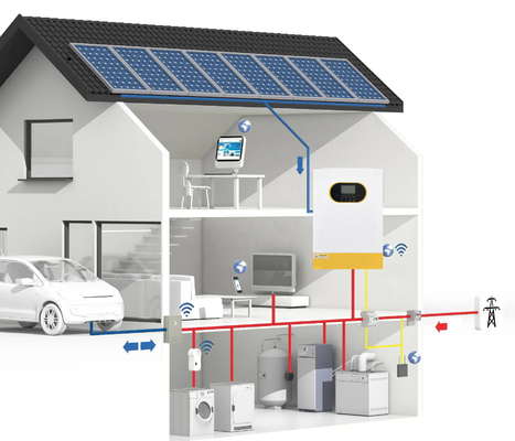 48V 5.5kw ソーラーハイブリッドインバーター オン/オフグリッド 6.2KW ハイブリッドインバーター 周波数 50Hz/60Hz