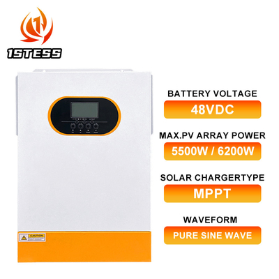 48VDC出力電圧 ハイブリッドインバーター 5000W 太陽光電網連結バックアップ電源システム
