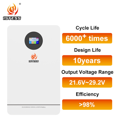 25.6V 51.2V 200Ah 5.12Kwh 10.24Kwh Lifepo4 パワー 壁掛け家庭用太陽光発電システム
