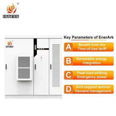 産業用 LiFePO4 エネルギー貯蔵庫 400V 50Hz IP55