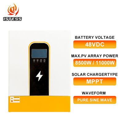 48V Single Phase 8.5kw 11kw Hybrid Solar Inverter Pure Sine Wave Off Grid with Dual MPPT and Wi-Fi