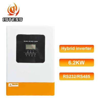 48V 5500W 6200W ソーラーハイブリッドインバーター 1 段階 インアウト MPPT 500VDC マックス 純正弦波 平行 12 ユニット バックアップ パワー