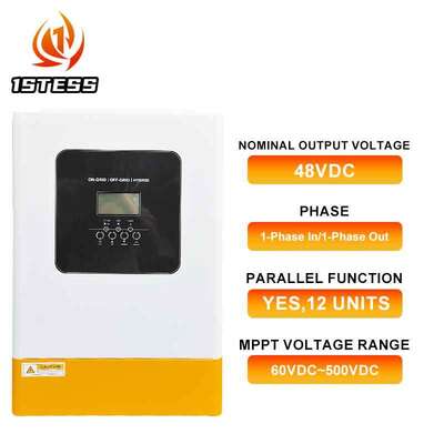 6200 ワット 5500 ワットオフグリッドソーラーインバーター 48VDC 1 相 120A 100A MPPT 充電器純粋な正弦波 CT アンチ逆流家庭用