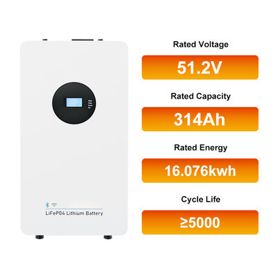 高い安全性 16kWh LiFePO4 バッテリーモジュール 6000 サイクル 15 年の寿命