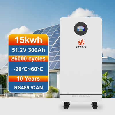 ポータブルホームバックアップ パワー 300Ah LiFePO4 15.36kWh タッチスクリーン 過充電放電保護